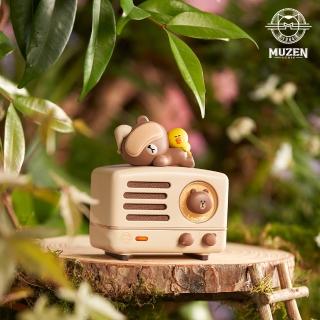 【MUZEN】LINE聯名 OTR Metal 藍芽喇叭收音機-熊大晚安珍藏版(獨家超萌BROWN熊大 藍芽喇叭 新年)