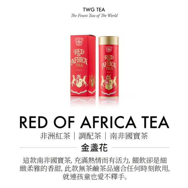 【TWG Tea】時尚茶罐雙入禮盒組 非洲南非國寶茶100g+摩洛哥薄荷綠茶100g(南非國寶茶+綠茶)