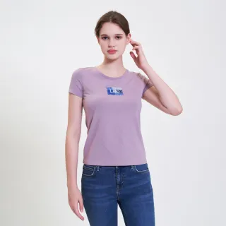 【Lee 官方旗艦】女裝 短袖T恤 / 印花皮牌 小LOGO 共2色 標準版型 / 101+ 系列(LL220353726 / LL220353K11)