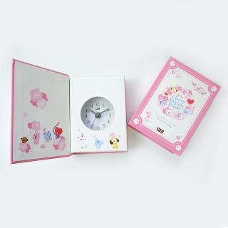 【CarryPlus】BT21書本桌鐘-櫻花版 無鬧鐘功能(禮物首選特色療癒小物)