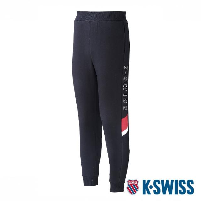 【K-SWISS】刷毛運動長褲 CT Sweat Pants-男-黑(107268-008)