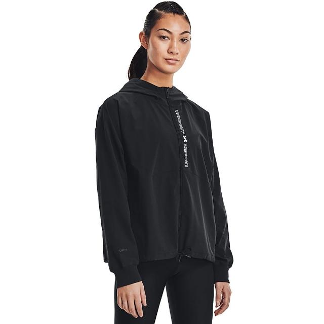 【UNDER ARMOUR】UA官方直營 女 Woven 連帽外套 _1369889-002(黑)