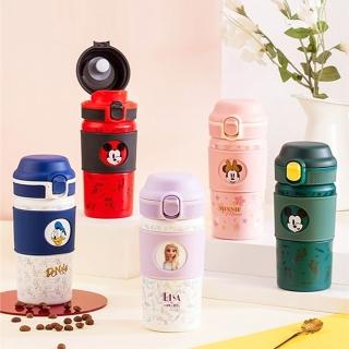 【Disney 迪士尼】迪士尼 316不鏽鋼隨行杯 保溫杯 水壺 380ML(艾莎 米奇 米妮 熊抱哥 唐老鴨)(保溫瓶)