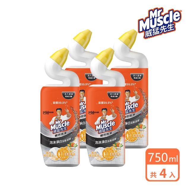 【威猛先生】泡沫淨白潔廁凝膠750ml(4入組)