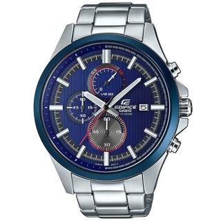 【casio 卡西歐】edifice 炫籃賽車三眼計時錶(efv-520rr-2a)