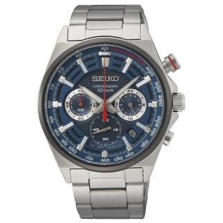 【SEIKO 精工】CS 極速賽道三眼計時男錶-藍x銀/41mm(SSB407P1/8T63-00T0B)