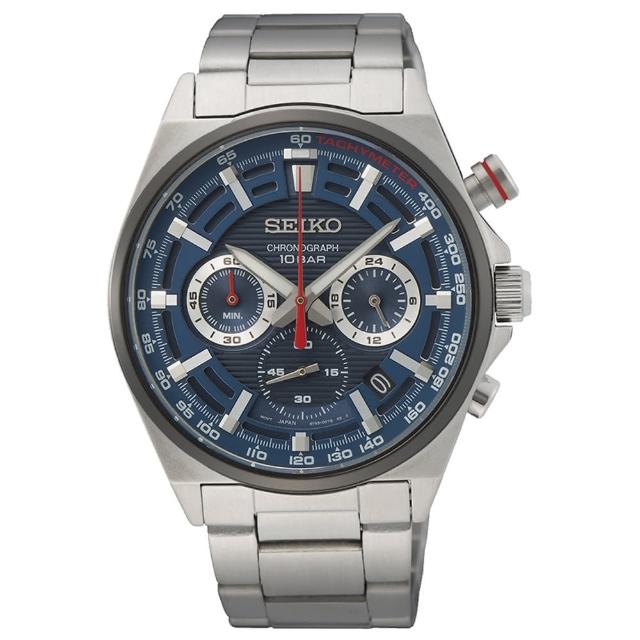 【SEIKO 精工】CS 極速賽道三眼計時男錶-藍x銀/41mm 雙12限定(SSB407P1/8T63-00T0B)