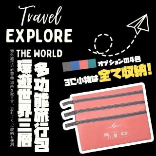 【DR.Story】環遊世界旅行數碼多功能收納包(行動電源收納包 旅行配件包)