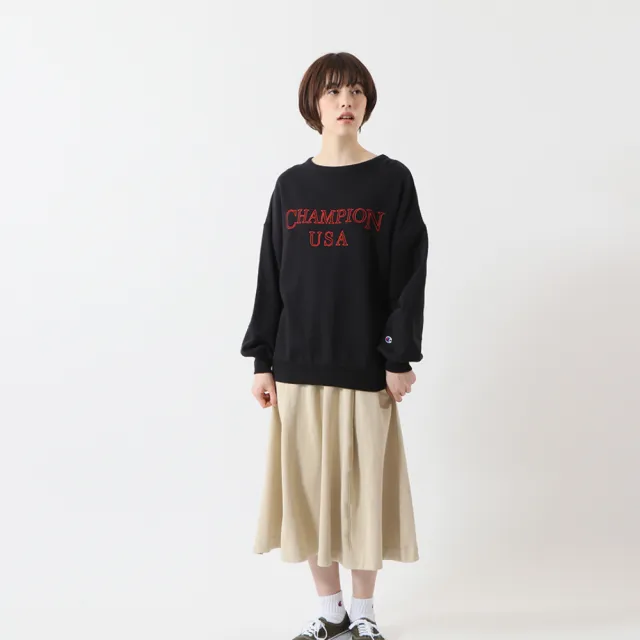 【Champion】官方直營 女款Womens Logo 寬袖大學長袖Tee-棕色(CW-S004-860)