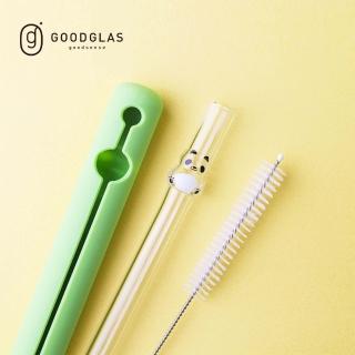 【好玻GOODGLAS】貓熊造型玻璃吸管