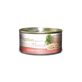【Applaws 愛普士】天然鮮肉慕斯貓罐（新鮮鮭魚-全齡貓配方 副食)70g*12罐組