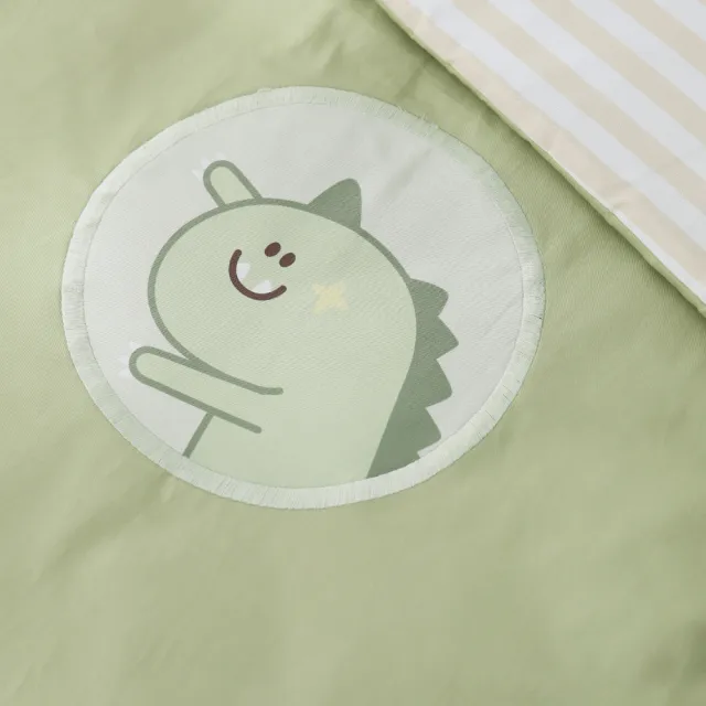 【HAOKUANXI 好關係】兒童睡袋-綠色龍龍迪諾(睡袋 幼兒園睡袋 露營睡袋 保暖睡袋)