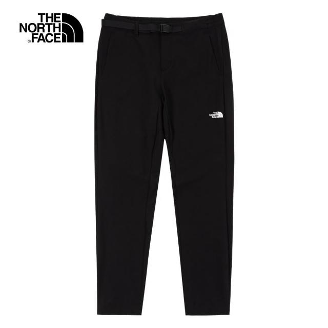 【The North Face 官方旗艦】北面女款黑色DWR防潑水戶外徒步長褲｜7WCLJK3