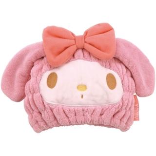 【小禮堂】美樂蒂 絨毛吸水鬆緊髮帽 - 大臉款(平輸品)
