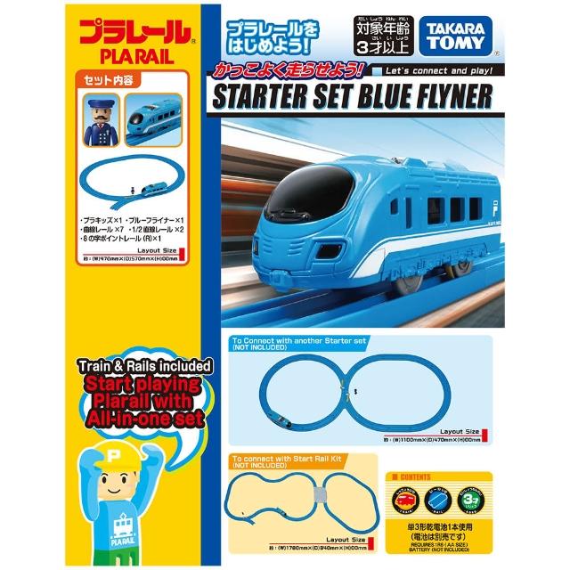 【TAKARA TOMY】PLARAIL 鐵道王國 Blue Flyner火車入門組(多美火車)