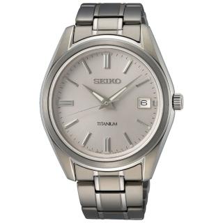 【SEIKO 精工】CS 都會簡約鈦金屬大三針時尚男錶-銀/40mm 雙12限定(SUR369P1/6N52-00B0S)