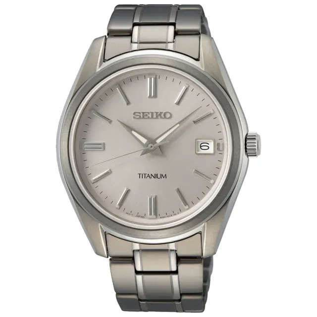 【SEIKO 精工】CS 都會簡約鈦金屬大三針時尚男錶-銀/40mm  雙11(SUR369P1/6N52-00B0S)送禮