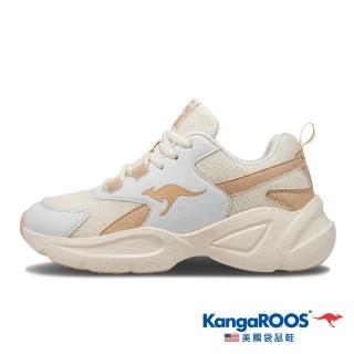 【KangaROOS 美國袋鼠鞋】女 SIENA 潮流運動老爹鞋(奶茶-KW31798)