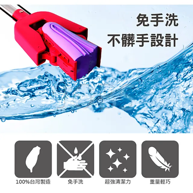 【金獎】大面積專用拖把王膠棉拖把 替換棉頭 3入