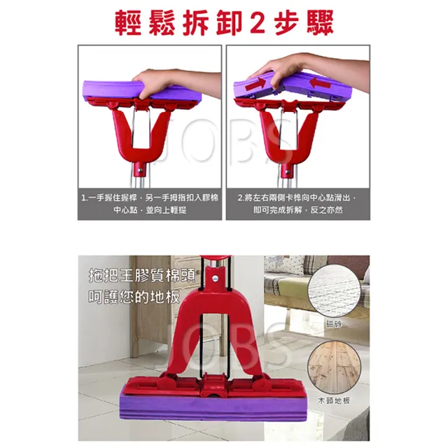 【金獎】大面積專用拖把王膠棉拖把 替換棉頭 3入