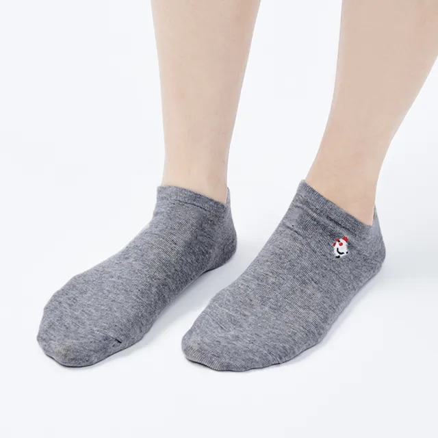 【ONEDER 旺達】GK刺繡船襪1-8   超值8雙組(台灣製造)