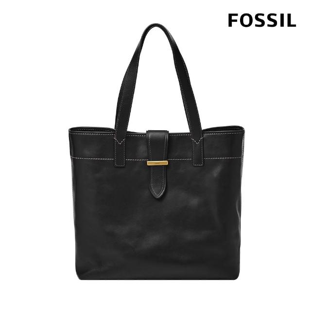 【FOSSIL 官方旗艦館】Tremont 真皮托特包-黑色 ZB1826001