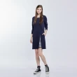 【NAUTICA】女裝 修身素面開岔長洋裝(深藍)