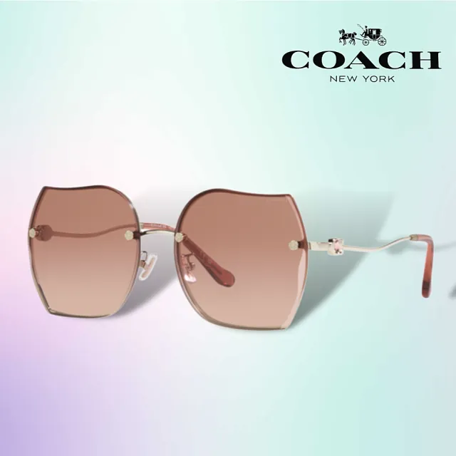 【COACH】時尚大鏡框太陽眼鏡(HC7146BD-900513)