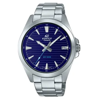 【CASIO 卡西歐】EDIFICE 指針 男錶 不鏽鋼錶帶 日期顯示 防水100米 EFV-140D(EFV-140D-2A)