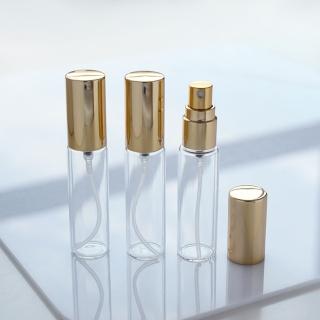 【收納家】女神金蓋玻璃噴霧瓶｜8ml 3入組(空瓶 玻璃瓶 噴霧瓶 壓瓶 旅行分裝瓶)