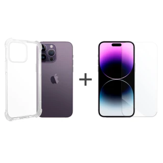 【Metal-Slim】Apple iPhone 14 Pro Max 軍規防摔抗震手機殼+玻璃貼 超值組合包