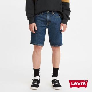 【LEVIS 官方旗艦】男款 上寬下窄 405牛仔短褲 / 精工深藍染水洗 / 仿舊紙標 熱賣單品 39864-0009
