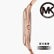 【Michael Kors 官方直營】Slim Runway 絕對性格女錶 玫瑰金色不鏽鋼鍊帶 手錶 42MM MK3197