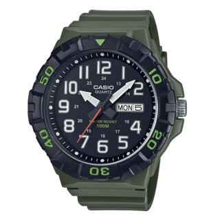 【CASIO 卡西歐】CASIO 指針錶 樹脂錶帶 日期顯示 防水100米 MRW-210H(MRW-210H-3A)