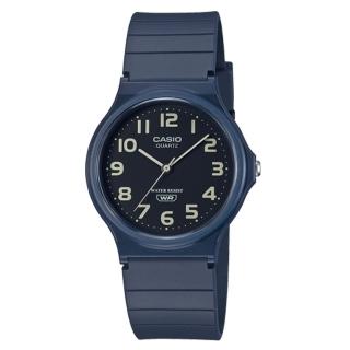 【CASIO 卡西歐】CASIO 指標錶 樹脂錶帶 生活防水 藍 MQ-24UC(MQ-24UC-2B)