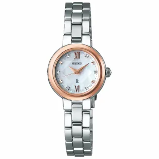 【SEIKO 精工】LUKIA 星空閃耀太陽能女錶-珍珠貝x銀/22.8mm 雙12 禮物(SSVR134J/V117-0EF0KS)