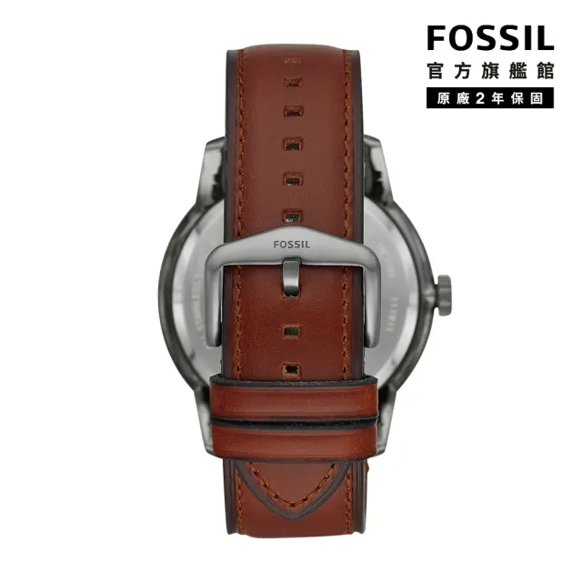 【FOSSIL 官方旗艦館】Townsman 摩登都會機械男錶 棕色真皮錶帶 手錶 48MM ME3181