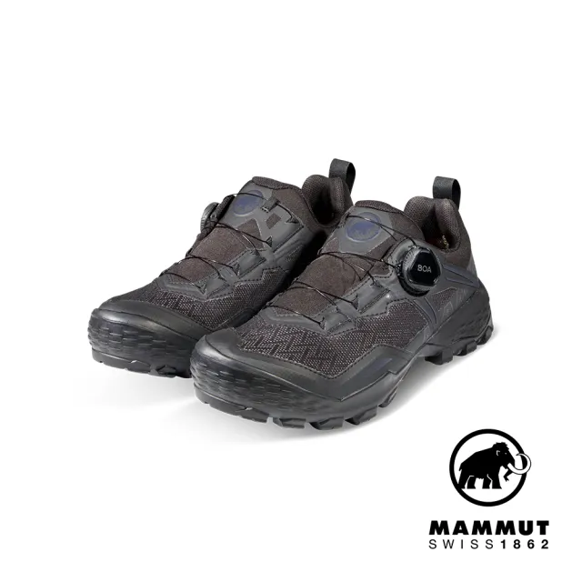 【Mammut 長毛象官方直營】Ducan BOA Low GTX W 旋轉鞋帶低筒健行鞋 女款 黑色 #3030-04411