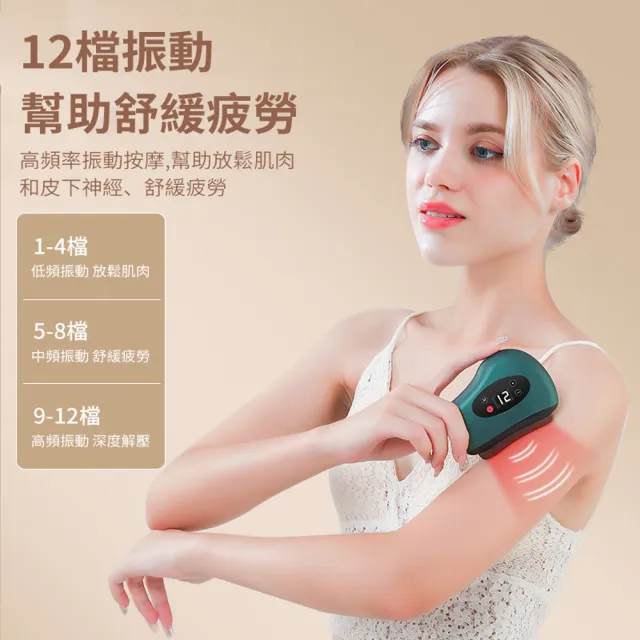 【ANTIAN】電動砭石刮痧 淋巴排毒刮痧儀 頸椎肌肉放鬆儀(非醫療器材)