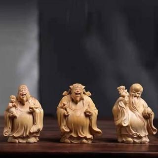 【桃花源創意工坊】福祿壽-木雕藝術小套組(木雕)