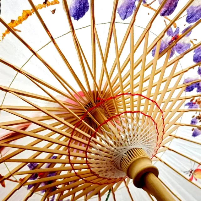 亞柏林 芝蘭清香-純手工油紙傘 工藝傘 裝飾傘 古典花傘(純手工油紙傘)
