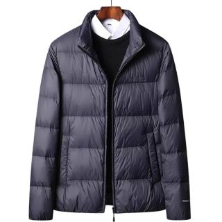 【米蘭精品】現貨+預購 真羽絨90%白鴨絨羽絨外套羽絨衣夾克(立領蓬鬆防風防寒保暖男夾克2色74df12)