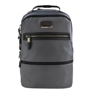 【TUMI】ALPHA BRAVO系列尼龍前口袋後背包(冷灰)