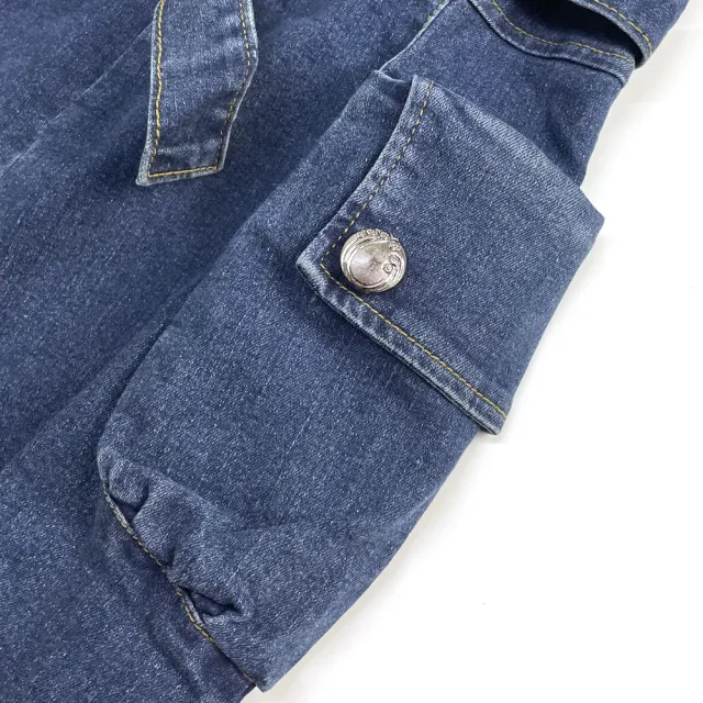 【RH】復古單寧鈕扣長版洋裝外套(含可拆單寧腰帶)