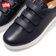 【FitFlop】RALLY QUICK STICK FASTENING LEATHER SNEAKERS時尚魔鬼氈造型休閒鞋-女(午夜藍)