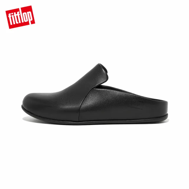 【FitFlop】CHRISSIE II HAUS LEATHER SLIPPERS易穿脫舒適便鞋-女(靚黑色)