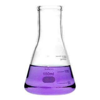 2入150ML 三角燒杯 錐形瓶 燒杯 錐形玻璃燒杯 三角燒瓶 加厚耐高溫玻璃 刻度量杯 GCD150*2