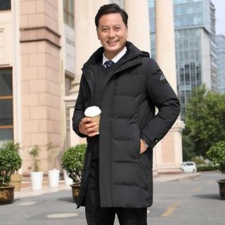 【巴黎精品】現貨+預購 真羽絨衣90%白鴨絨羽絨大衣羽絨外套(時尚設計感帥氣保暖防寒男外套v1as14)