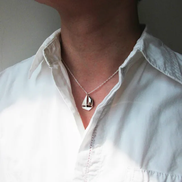 【mittag】sailboat necklace_帆船項鍊(一帆風順的祝福 升學考 出國留學的禮物)