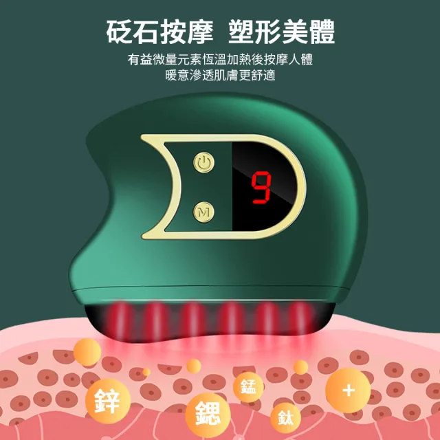 【Nil】智能臉部砭石刮痧儀 恆溫電動按摩器 無線手持美容儀 刮痧板 按摩器(非醫療器材)